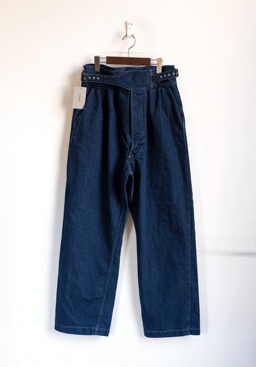 CIOTA　Denim Gurkha Pants Deep Blue