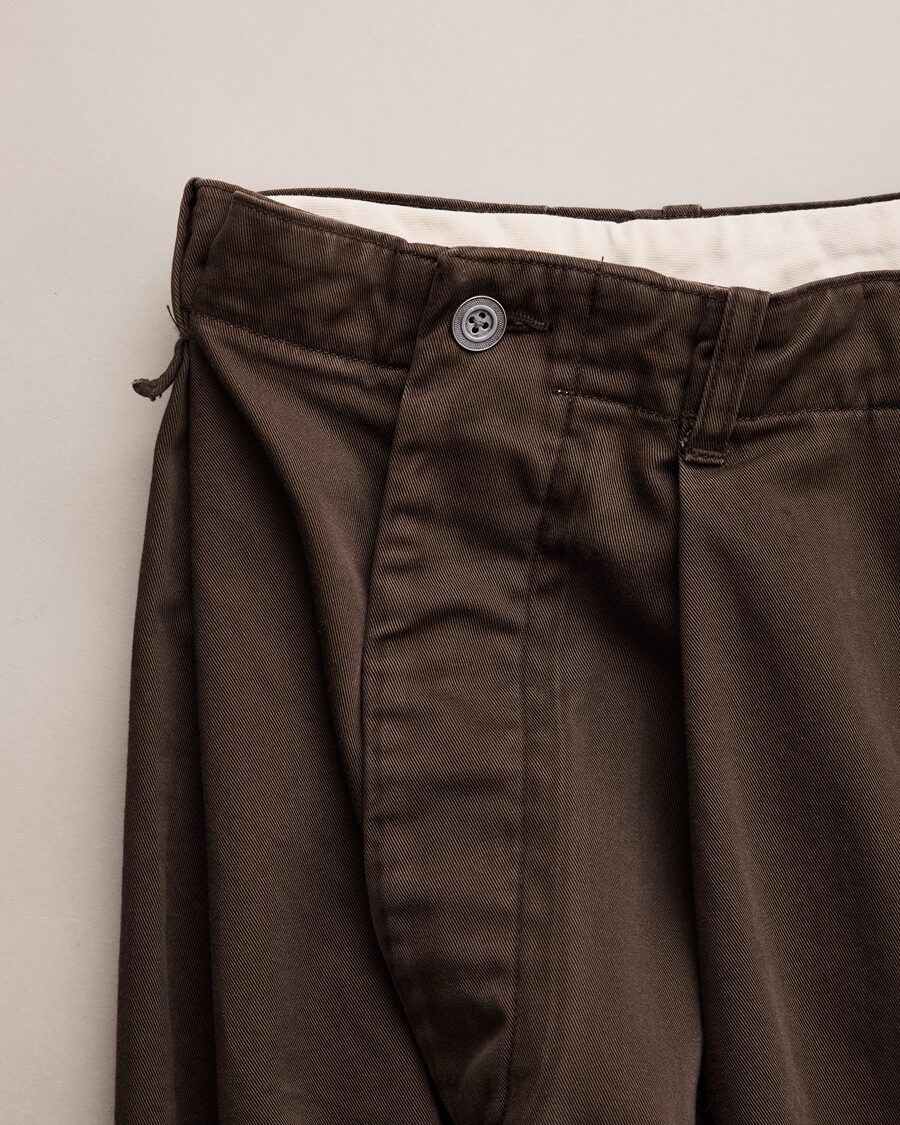 NICENESS　AGED-EFFECT CHINO RESIZED CHINO TROUSERS “ALBARN”