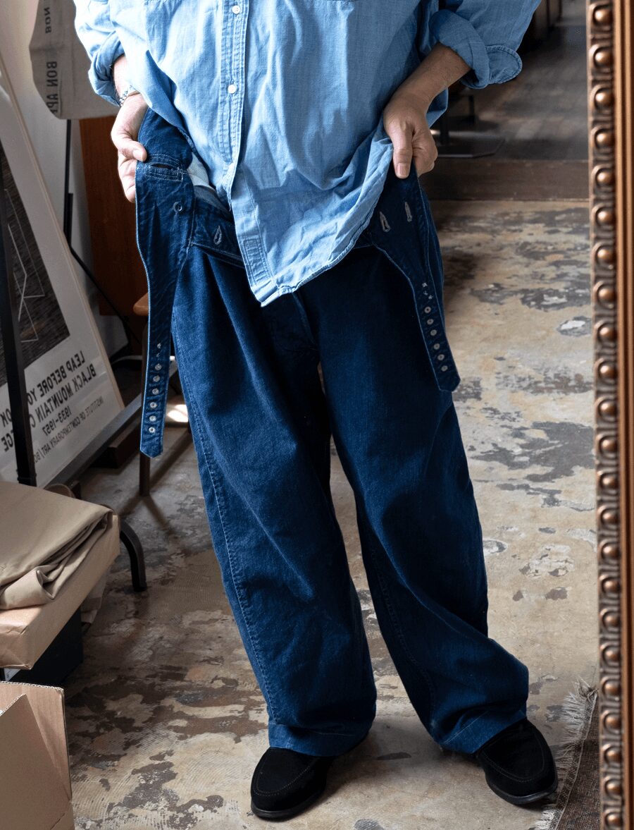 CIOTA　Denim Gurkha Pants Deep Blue