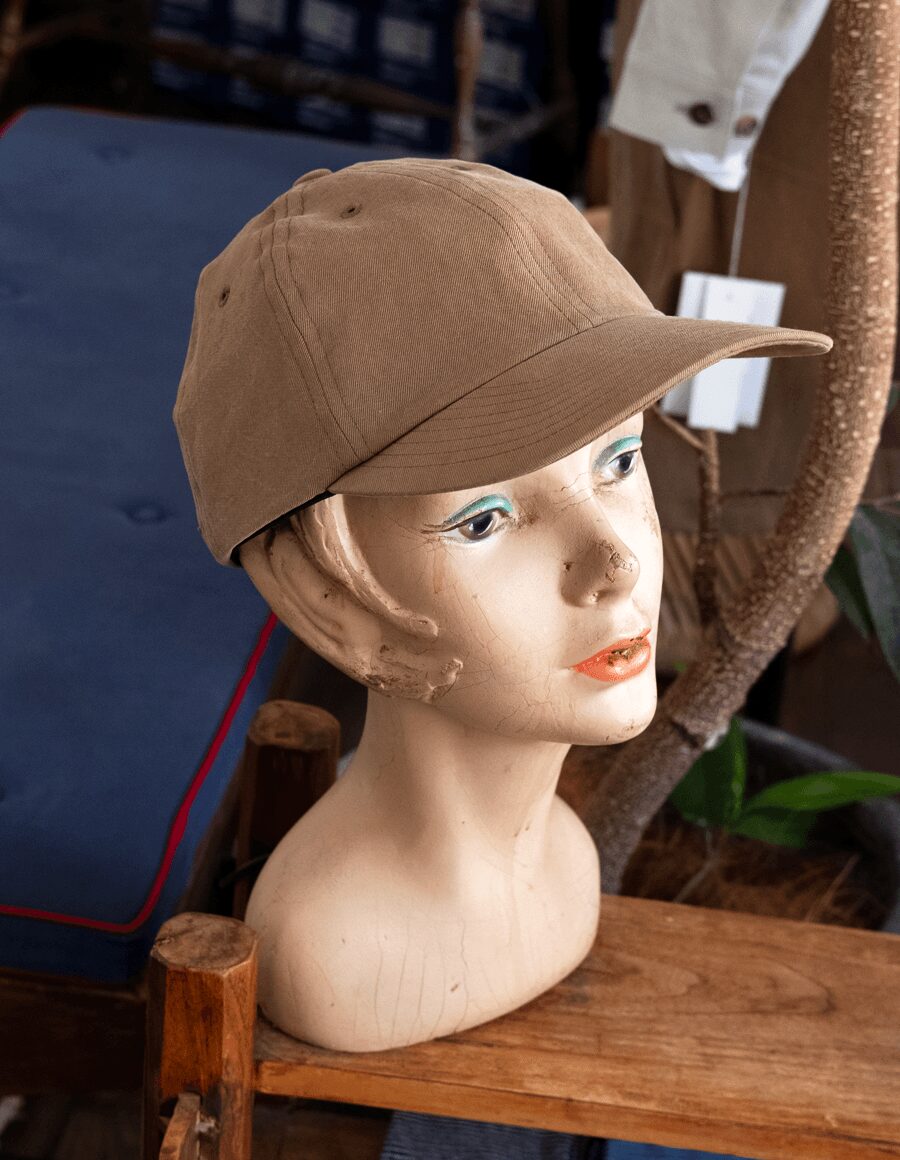 ULTERIOR　RAMIE/COTTON WEST POINT 6 PANELED CAP