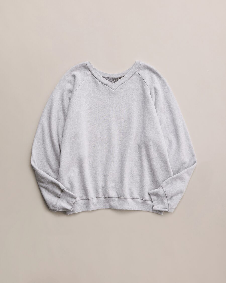 NICENESS　DOUBLE FRONT COTTON HEATHER SWEAT “C.ISAAC”