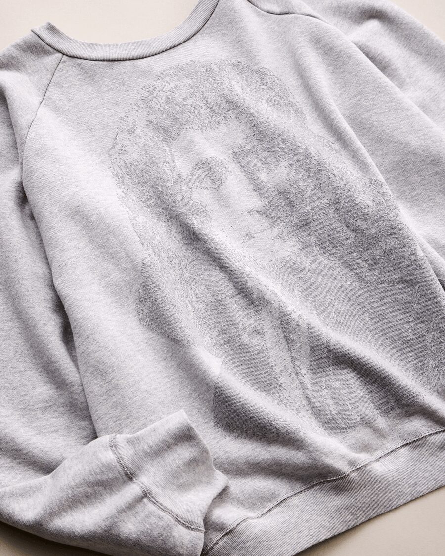 NICENESS　DOUBLE FRONT COTTON HEATHER SWEAT “C.ISAAC”