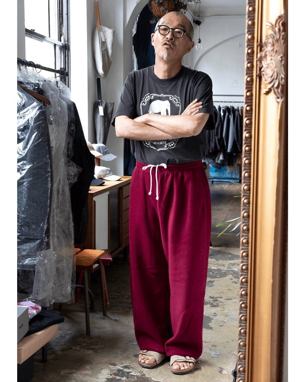 LOS ANGELES APPAREL　Poler Fleece Sweat Pants