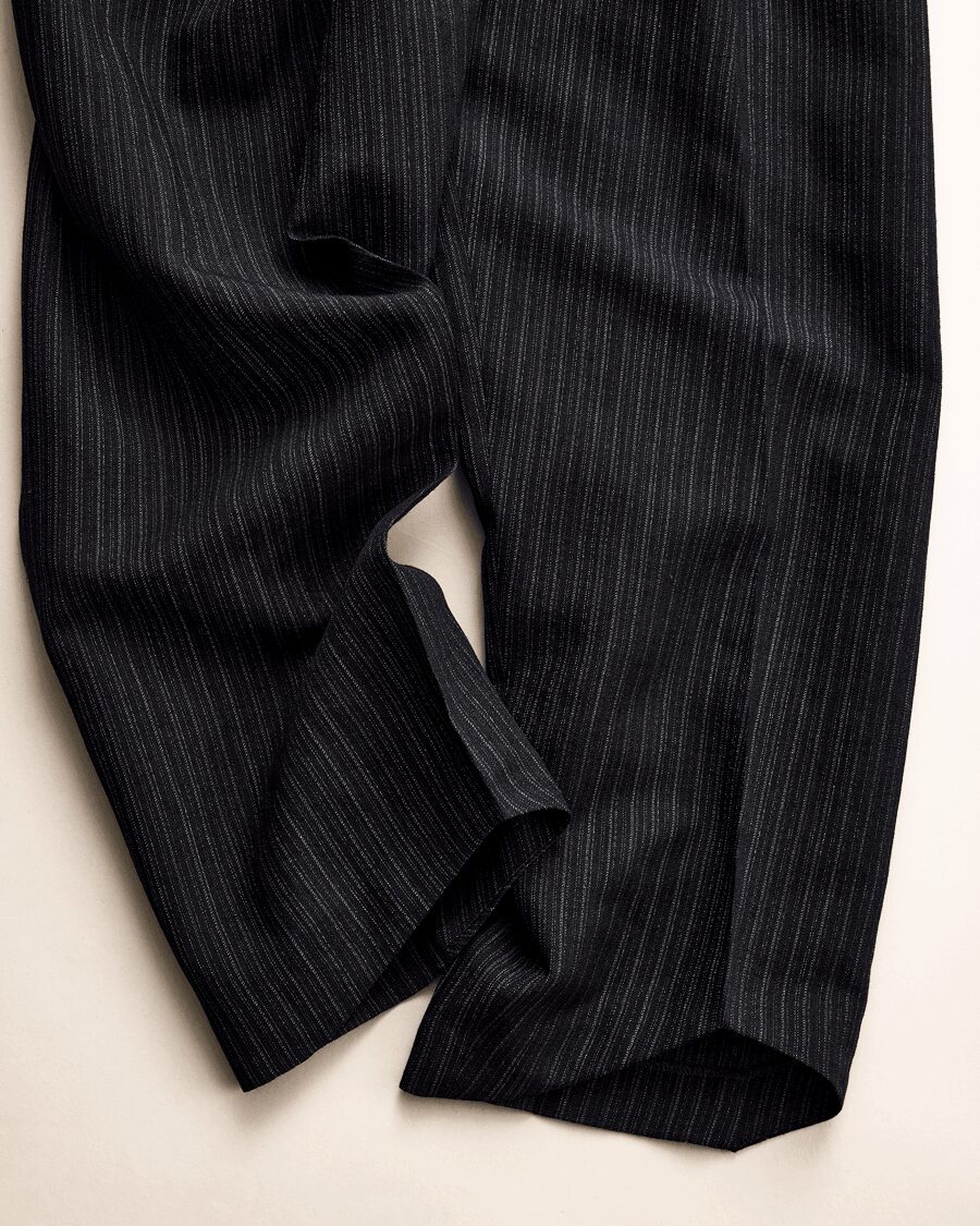 NICENESS　WOOL HEMP FLYING V TROUSERS “H.WISHBONE”