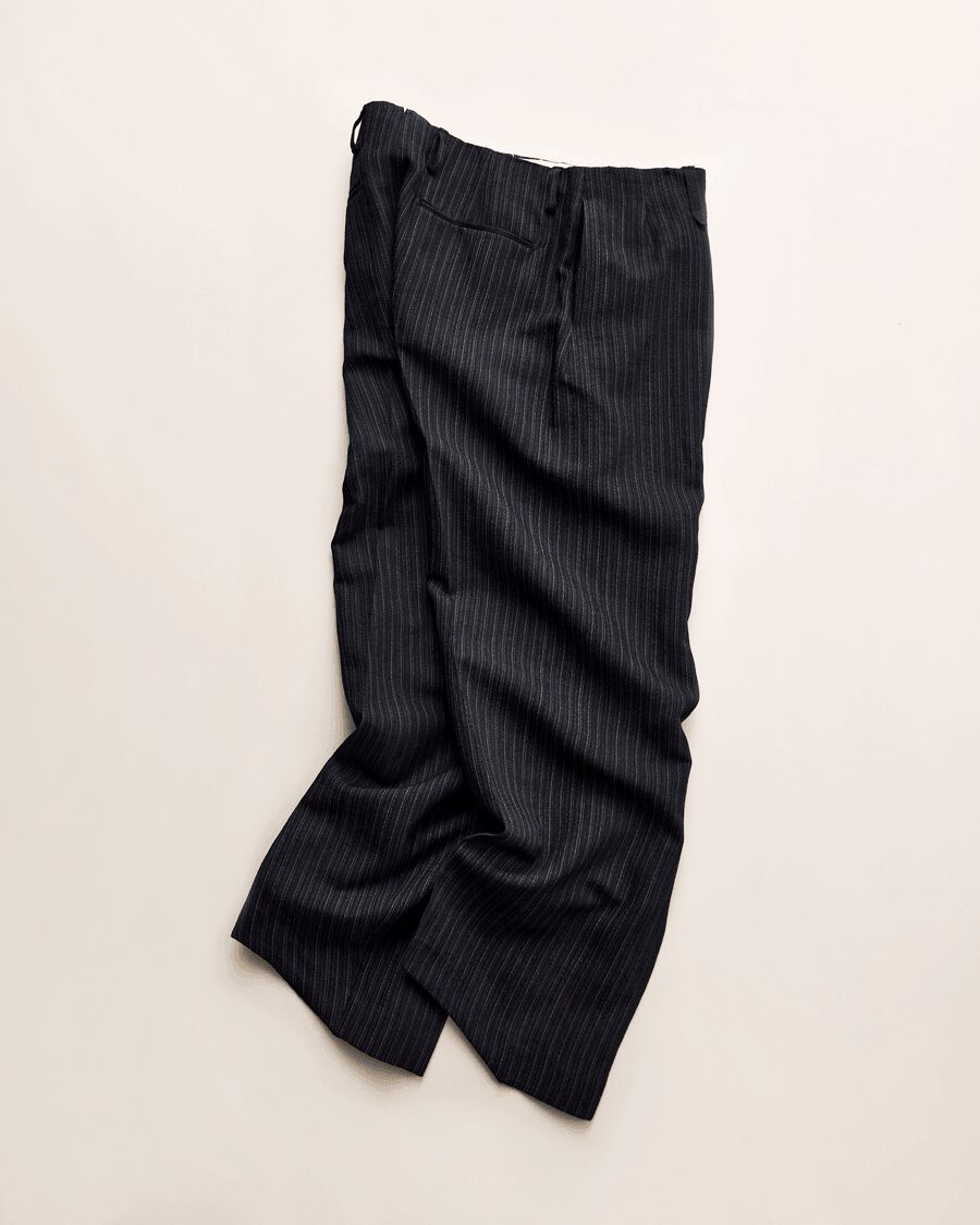 NICENESS　WOOL HEMP FLYING V TROUSERS “H.WISHBONE”