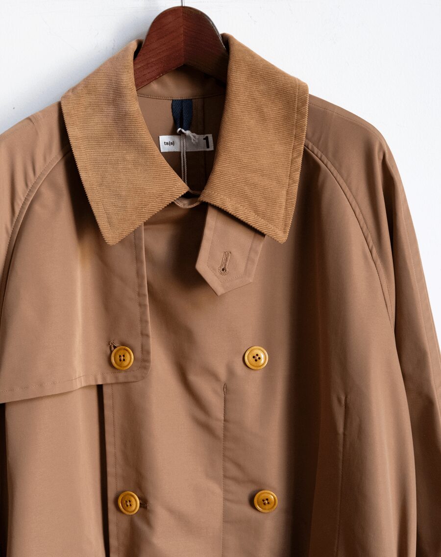 ts(s)　Hard Twist “SOLOTEX” Stretch Twill Cloth Raglan Sleeve Trench Coat