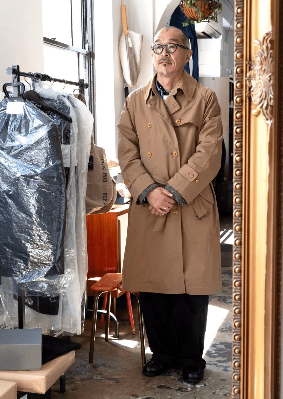 ts(s)　Hard Twist “SOLOTEX” Stretch Twill Cloth Raglan Sleeve Trench Coat