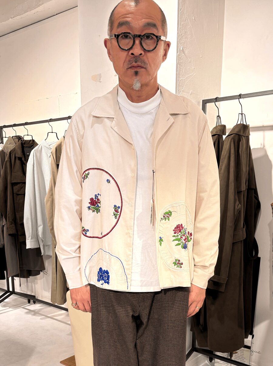 mii　FLOWER EMBROIDERED CORDUROY JACKET “SHIRT EKO”