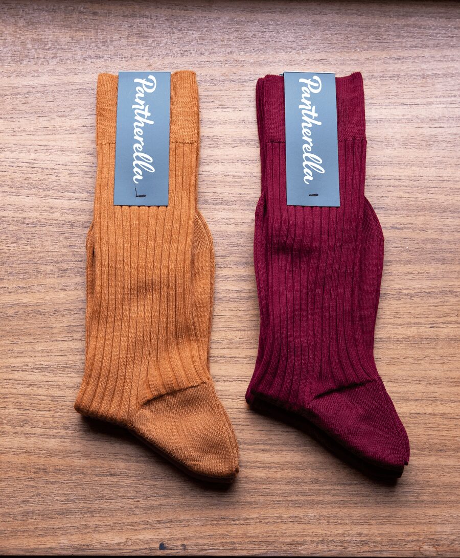 Pantherella　5×3 Wool Nylon Rib Socks “LABURNUM”