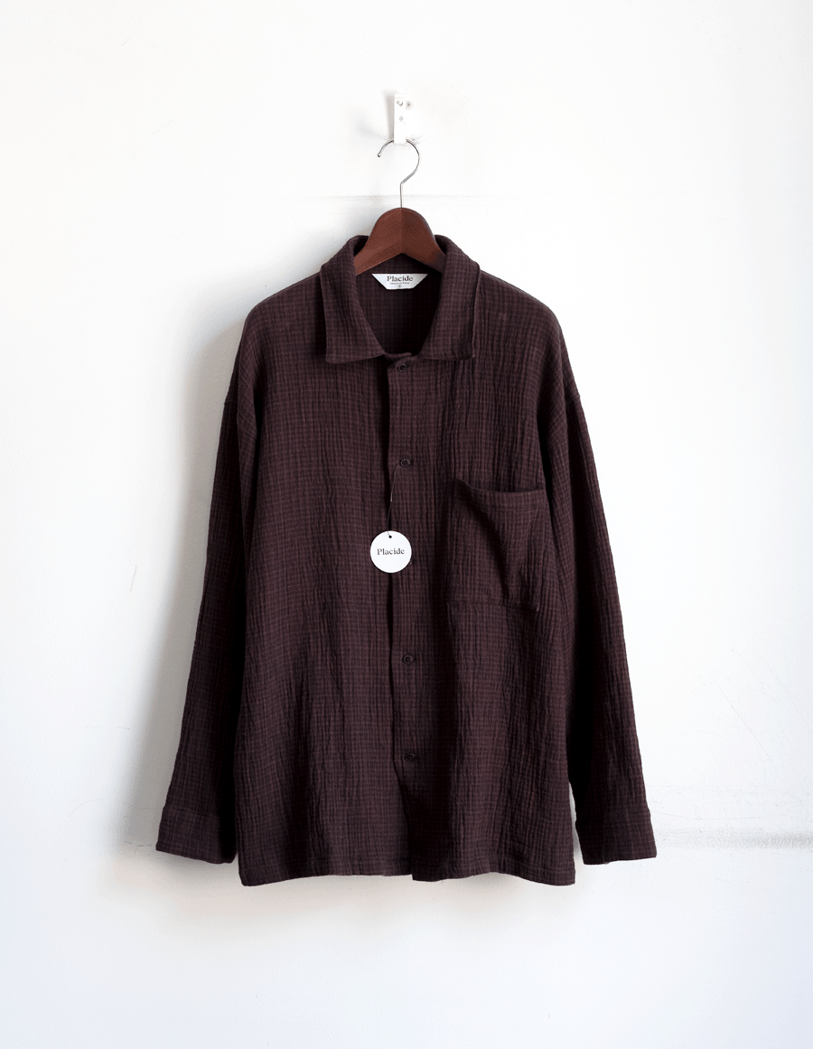 Placide　Cotton Linen Chirimen Shirts Jacket