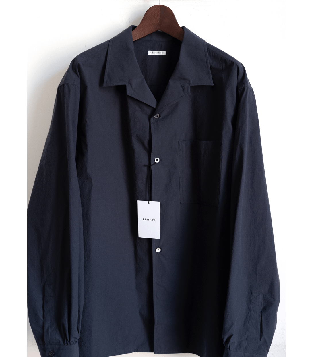 MANAVE　Switch Collar Shirt Navy