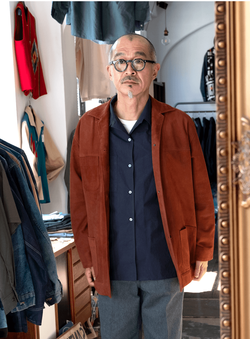 MANAVE　Switch Collar Shirt Navy