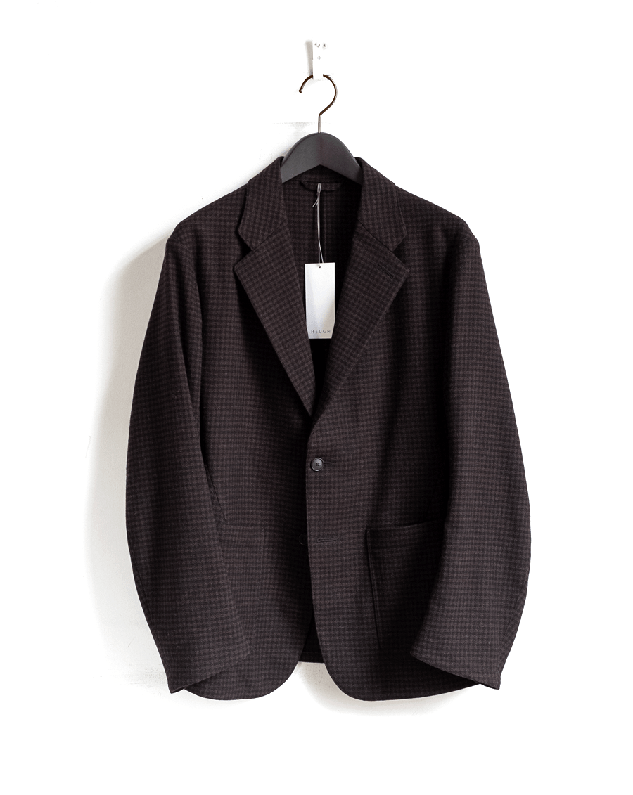 HEUGN　JACKET048 Brown Check “Henrri”