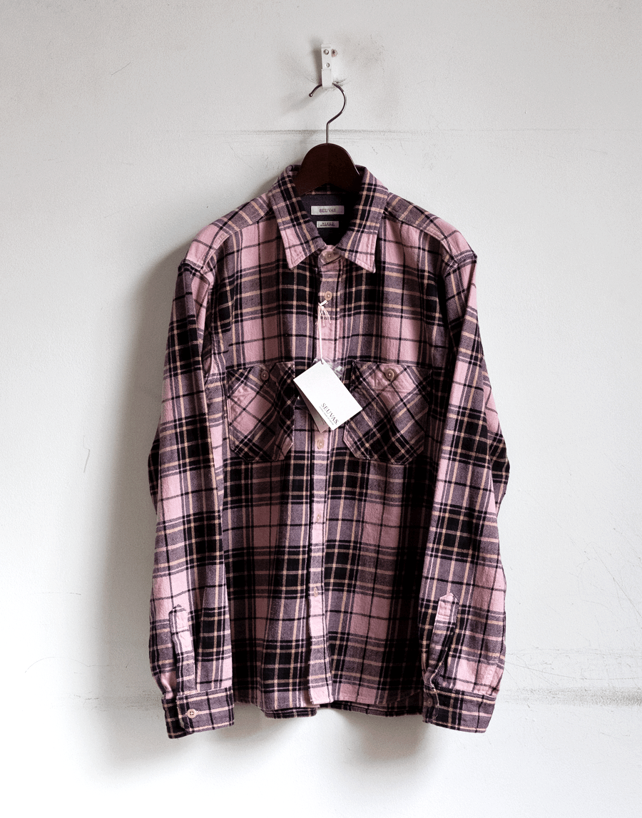 SEUVAS　COTTON NEP PLAID WORK SHIRT